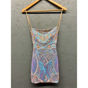 Lucy in the Sky Multicolor Sequin Mini Dress